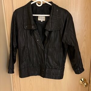 Vintage Black genuine leather jacket
